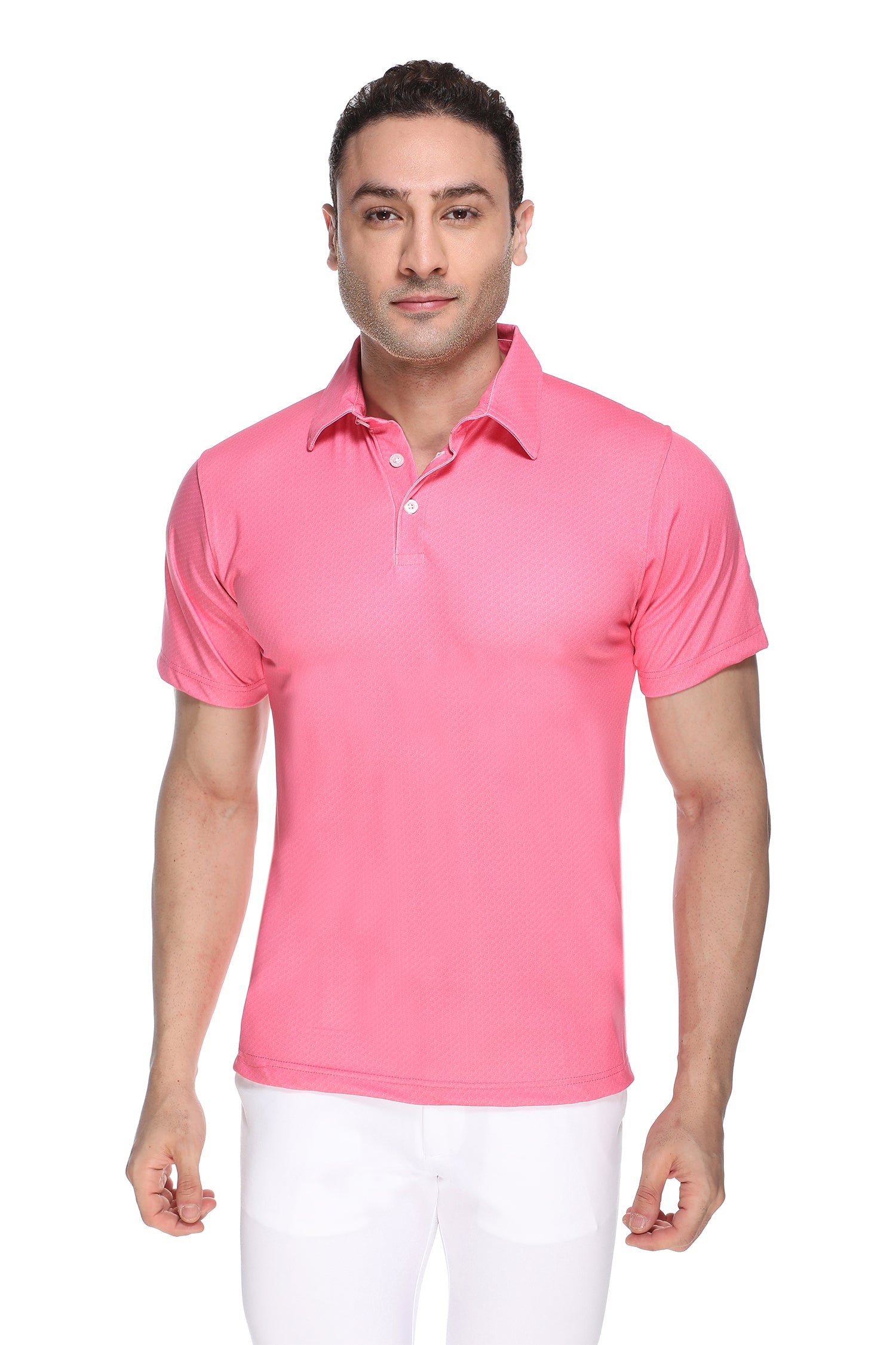 Men's Antigua Pink New York Yankees Tonal Crossover Polo